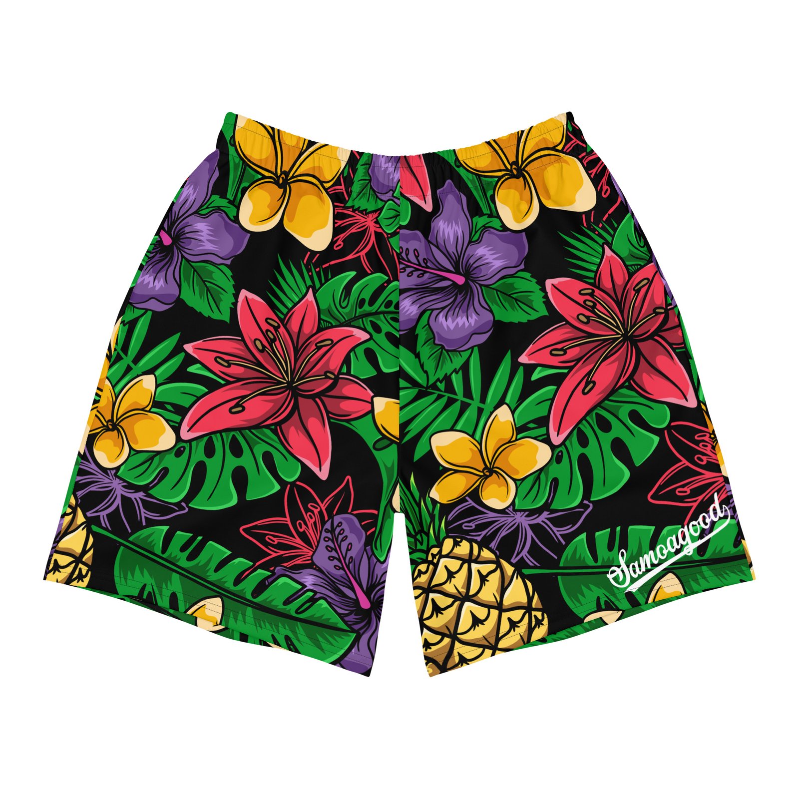 Hawaiian hibiscus trim basketball 2025 shorts